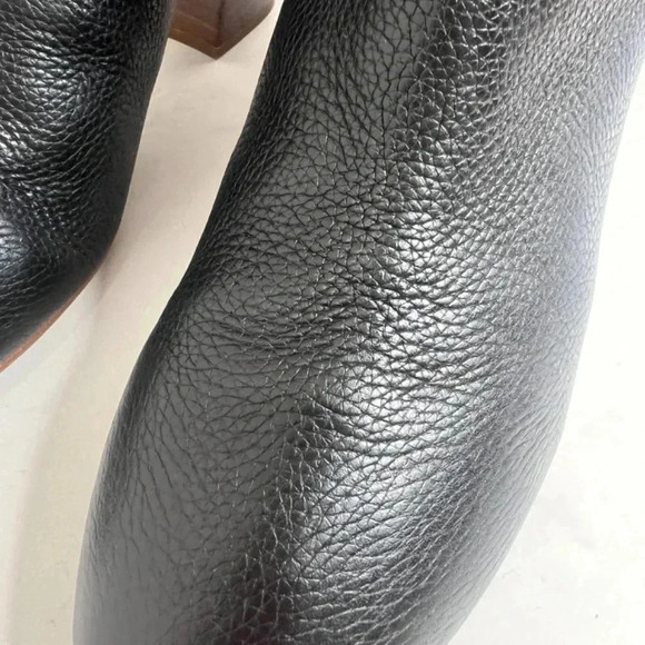 Franco Sarto Callahan Black Pebbled Leather Booties Size 11 - Picture 9 of 12